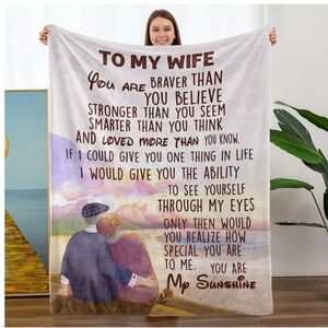 NWT, 60x50 TURMTF My Wife Blanket Romantic for Women, Gift from husband.
